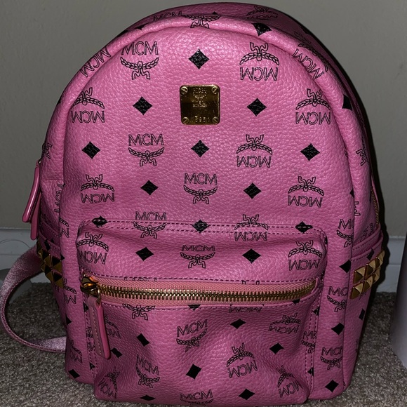 MCM Pink Backpack Small - Picture 1 of 3